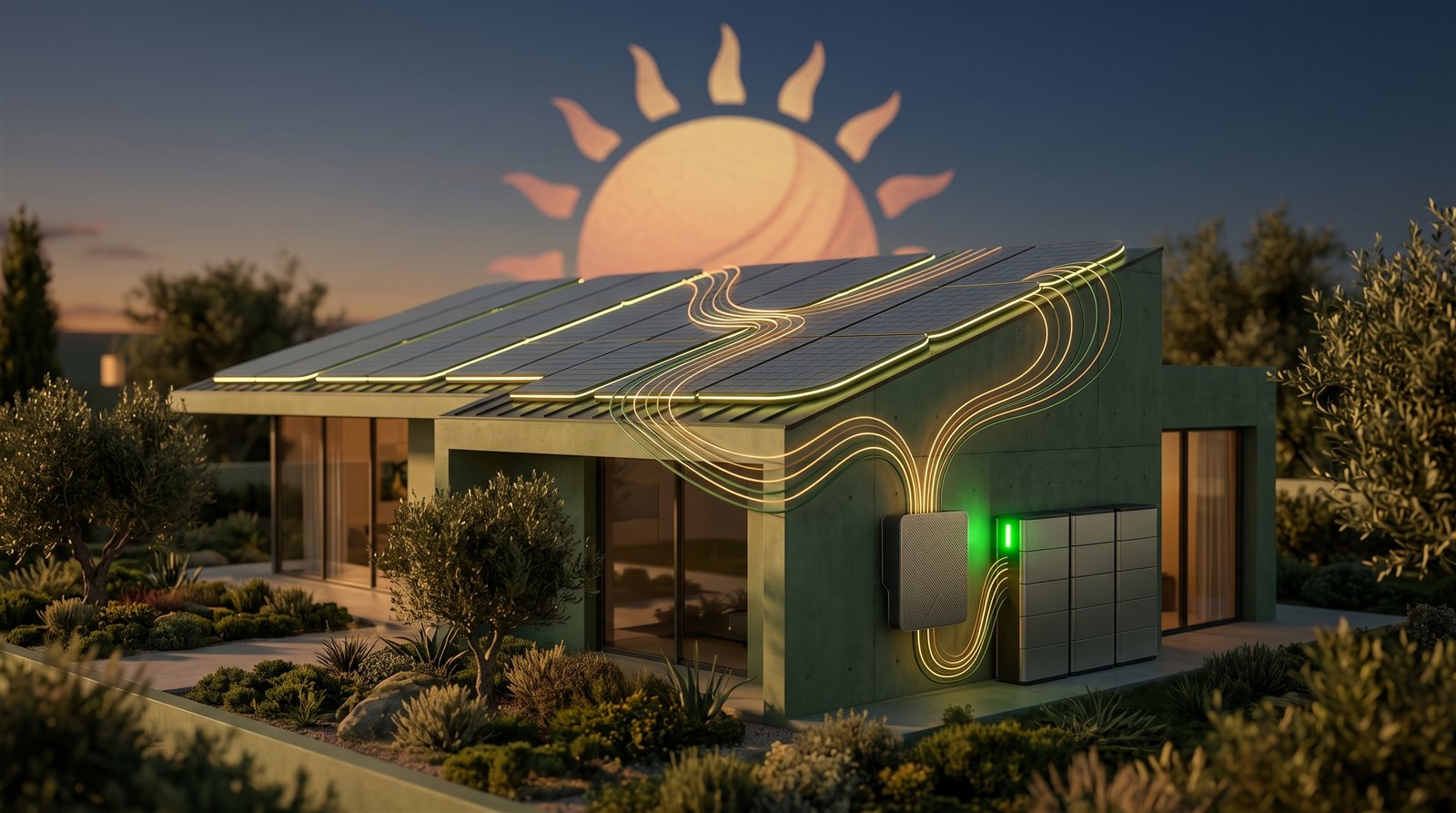 Casa moderna con energia solar AirWon