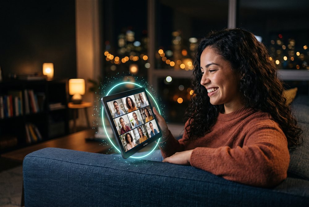 Videollamada familiar con Internet AirWon